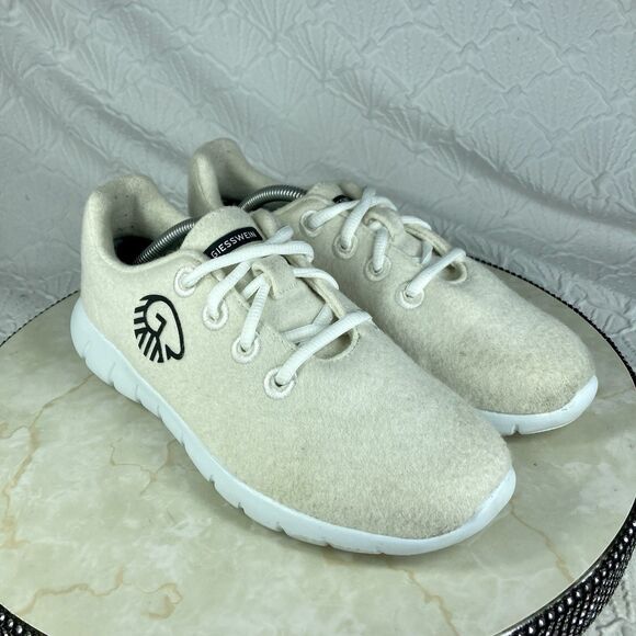 Giesswein Merino Wool Runners Sneakers Women 38 Beige Walking Comfy Casual Shoes - Picture 2 of 11